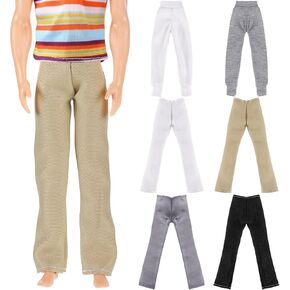 Bencailor 6 Pcs Doll Clothes Boy Doll Beach Shorts Tropical Print Swimsuit Doll Accessories for Boy Dolls (Classic)