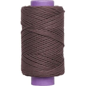 Crafteza Dark Brown Macrame Cord 4mm X 688 feet Single Strand Macrame Cord Made in India - 100% Natural Virgin Cotton Cord - Colored Rope for Crafts Perfect for DIY Macrame Crafts - Soft Macrame Yarn in Saudi Arabia