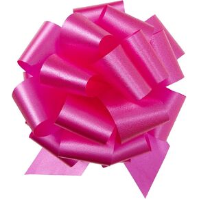 Berwick Offray The Perfect Bow Pull Ribbon, 5.5" Finished Size with 20 Loops, Beauty Pink, 50 Piece