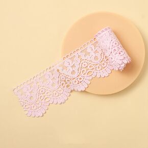 9CM Width 2 m Long Inelastic Embroidery Lace Trim Curtain Tablecloth Slipcover Bridal DIY Clothing Accessories DIY Sewing Craft Supply (Black)