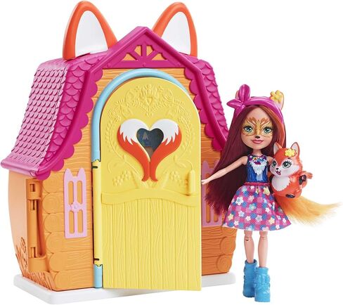 Enchantimals Felicity Fox Cottage Playset with Felicity Fox Doll (6-in), Animal Figure, & 10+ Accessories, Great Gift for Kids Ages 4Y+ in Kuwait