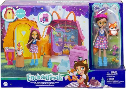 Enchantimals Felicity Fox Cottage Playset with Felicity Fox Doll (6-in), Animal Figure, & 10+ Accessories, Great Gift for Kids Ages 4Y+ in Kuwait
