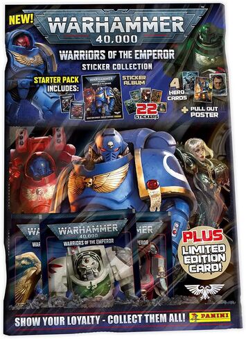 Panini Warhammer Warriors of The Emperor Sticker Collection Multipack in Saudi Arabia