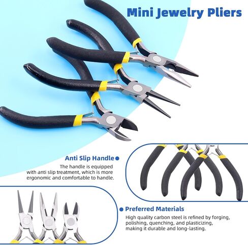 Glarks 1468Pcs Jewelry Making Supplies Kit with Pliers, Findings, Beading String for Repair, Making and Beading in Kuwait