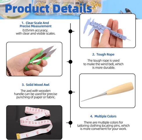 Glarks 1468Pcs Jewelry Making Supplies Kit with Pliers, Findings, Beading String for Repair, Making and Beading in Kuwait