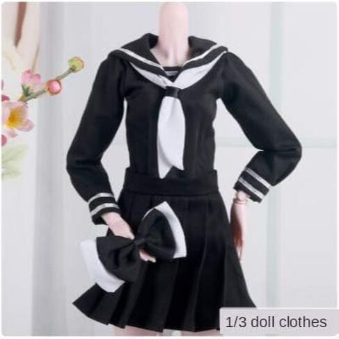 Lembani Fashion 1/3 Doll Clothes School Uniform Full Set for Night Lolita Dolls, 24inch 60cm Girl Dolls Cosplay Dress Up in Kuwait