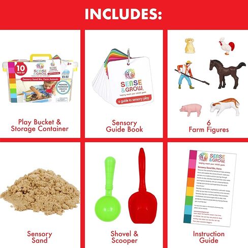 صندوق الرمل الحسي Be Amazing Toys Sense & Grow مع 6 حيوانات مزرعة in Kuwait