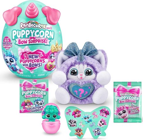 Rainbocorns Puppycorn Surprise Series 3 (Dalmation) من ZURU، حيوانات محشوة قطيفة قابلة للتجميع، بيضة مفاجأة، حزمة ملصقات، سلايم، قطيفة للكلاب، للأعمار من 3 سنوات فما فوق للفتيات والأطفال in Saudi Arabia