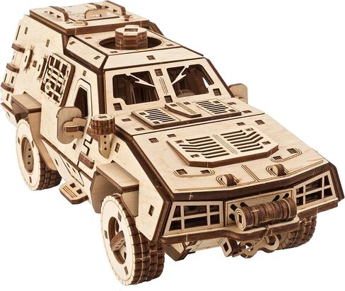 UGEARS Battlefield Dozor B Combat Vehicle - Armored Army Truck 3D Wooden Puzzles for Adults - Military Vehicle 3D Puzzle Model Kit - Military Models Kits to Build - 3D Puzzles Model Kits in Saudi Arabia