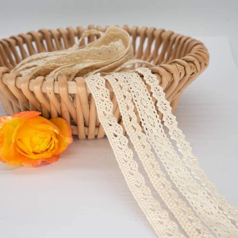 حافة شريط دانتيل من القطن الكروشيه، بألوان متنوعة، 9 أنواع و2 ياردة لكل لفة in Kuwait