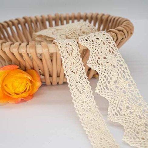 حافة شريط دانتيل من القطن الكروشيه، بألوان متنوعة، 9 أنواع و2 ياردة لكل لفة in Kuwait