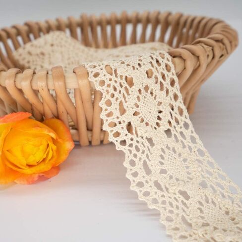 حافة شريط دانتيل من القطن الكروشيه، بألوان متنوعة، 9 أنواع و2 ياردة لكل لفة in Kuwait