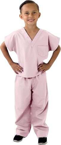Natural Uniforms Childrens Scrub Set-Soft Touch-Role Play Costume Set (Pink, 12/14) in Kuwait