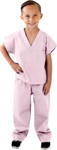 Natural Uniforms Childrens Scrub Set-Soft Touch-Role Play Costume Set (Pink, 12/14) in Kuwait
