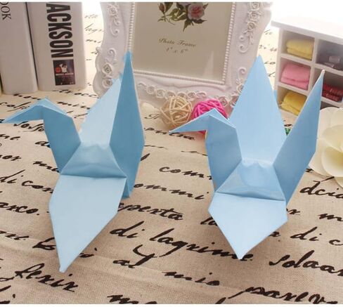 Paper Crane Hanging Garlands(3stringsX 3.3ft), Origami Birds Streamers for Bridal Shower, Baby Shower Birthday Party Supplies (Red) in Saudi Arabia