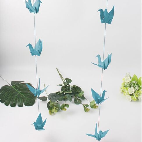 Paper Crane Hanging Garlands(3stringsX 3.3ft), Origami Birds Streamers for Bridal Shower, Baby Shower Birthday Party Supplies (Red) in Saudi Arabia