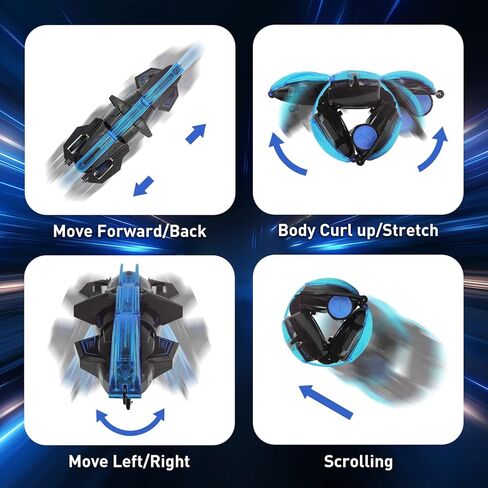 RC حيلة ثعبان سيارة 360 درجة لفة اللعب، 2.4 جيجا هرتز RC سيارات التحكم عن بعد سيارة للبنين، هدية عيد ميلاد للأطفال الذين تتراوح أعمارهم بين 6-12، 2 بطاريات 30 + دقيقة التحمل طويلة، ألعاب داخلية وخارجية باردة ألعاب سباقات السيارات للأولاد in Kuwait