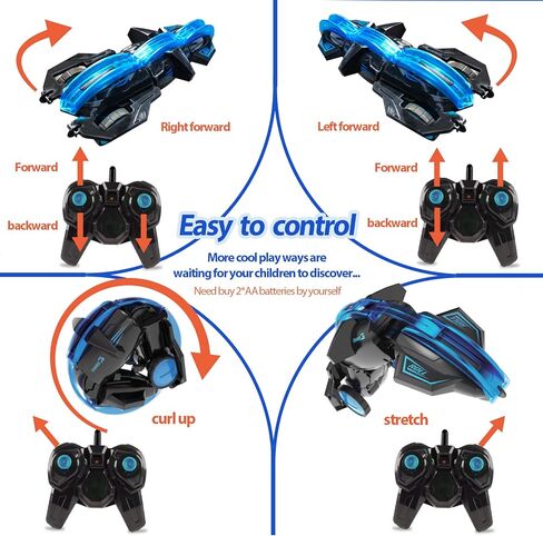RC حيلة ثعبان سيارة 360 درجة لفة اللعب، 2.4 جيجا هرتز RC سيارات التحكم عن بعد سيارة للبنين، هدية عيد ميلاد للأطفال الذين تتراوح أعمارهم بين 6-12، 2 بطاريات 30 + دقيقة التحمل طويلة، ألعاب داخلية وخارجية باردة ألعاب سباقات السيارات للأولاد in Kuwait