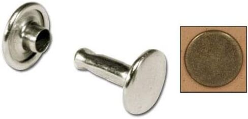 Tandy Leather Double Cap Rivets Large Antique Brass Plate 100/pk 1375-15 in Saudi Arabia