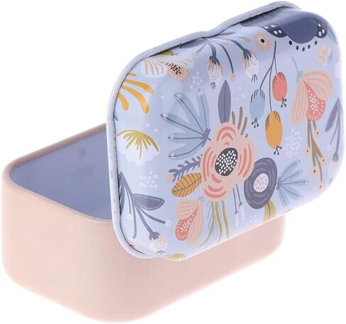 علبة صغيرة من الحديد من القصدير مستطيلة الشكل لتخزين العملات المعدنية والحلوى والزهور مع غطاء للاغراض وسدادات الاذن والحبوب والخرز الصغير والاظافر وقطع المجوهرات (نمط عشوائي) 5 قطع in Kuwait