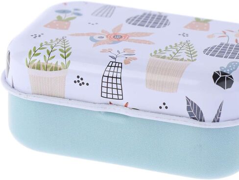 علبة صغيرة من الحديد من القصدير مستطيلة الشكل لتخزين العملات المعدنية والحلوى والزهور مع غطاء للاغراض وسدادات الاذن والحبوب والخرز الصغير والاظافر وقطع المجوهرات (نمط عشوائي) 5 قطع in Kuwait