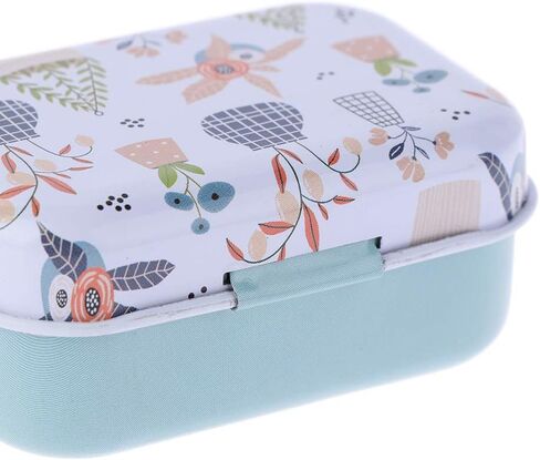 علبة صغيرة من الحديد من القصدير مستطيلة الشكل لتخزين العملات المعدنية والحلوى والزهور مع غطاء للاغراض وسدادات الاذن والحبوب والخرز الصغير والاظافر وقطع المجوهرات (نمط عشوائي) 5 قطع in Kuwait