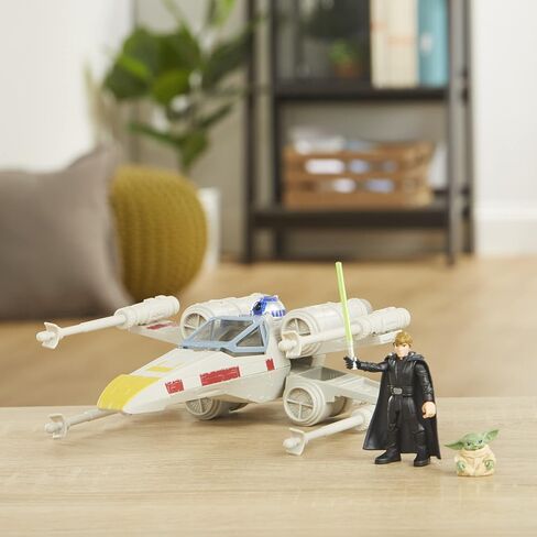 STAR WARS Mission Fleet Stellar Class Luke Skywalker & Grogu X-Wing Jedi Search & Rescue 2.5-Inch-Scale Figure and Vehicle, Ages 4 and Up in Saudi Arabia