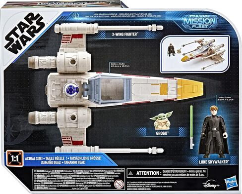 STAR WARS Mission Fleet Stellar Class Luke Skywalker & Grogu X-Wing Jedi Search & Rescue 2.5-Inch-Scale Figure and Vehicle, Ages 4 and Up in Saudi Arabia