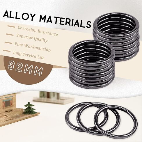 60Pcs Metal O Ring Kit Belts Hardware Pin O-Ring for Macrame, Camping Belt, Dog Leashes, Light Saber Accessories, Luggage Belt, Handbag (Gold, 1 Inch) in Kuwait