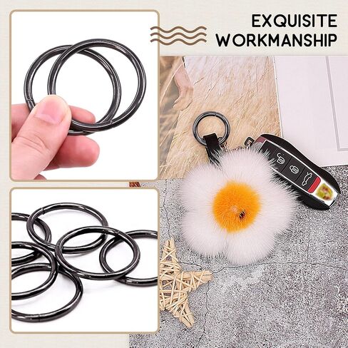 60Pcs Metal O Ring Kit Belts Hardware Pin O-Ring for Macrame, Camping Belt, Dog Leashes, Light Saber Accessories, Luggage Belt, Handbag (Gold, 1 Inch) in Kuwait