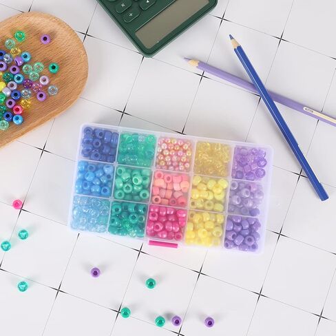 اس جي اتش يو او صندوق منظم مجوهرات بلاستيكي صغير شفاف مكون من 6 قطع مكون من 15 شبكة in Kuwait