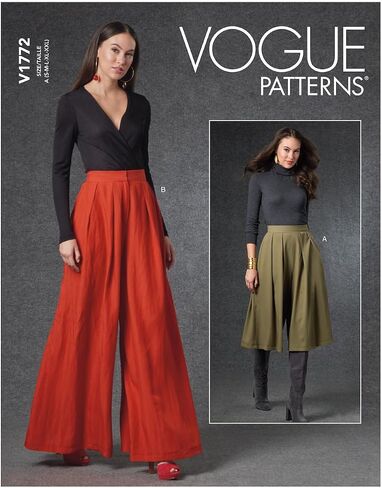 فوغ تنورة/بنطلون ميسيس من باترنز V1772A S-M-L-XL-XL-XXL، ابيض in Saudi Arabia