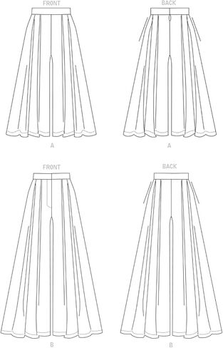 فوغ تنورة/بنطلون ميسيس من باترنز V1772A S-M-L-XL-XL-XXL، ابيض in Saudi Arabia