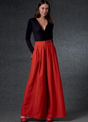 فوغ تنورة/بنطلون ميسيس من باترنز V1772A S-M-L-XL-XL-XXL، ابيض in Saudi Arabia