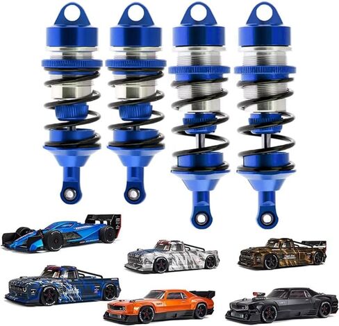 ممتص الصدمات المصنوع من خليط معدني لـ ARRMA 1/7 Infraction 6S BLX Felony 6S BLX Limitless Roller RC قطع غيار ترقيات السيارات #ARA330627#ARA330628(أزرق داكن) in Saudi Arabia