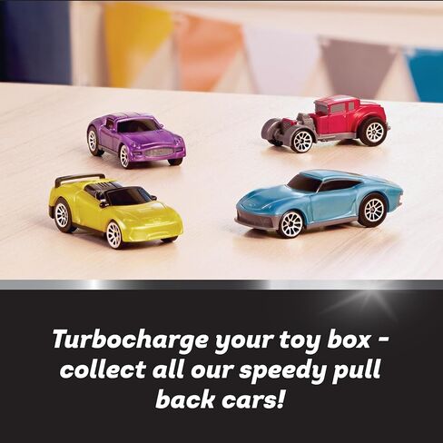 Driven by Battat – Turbocharge Pullback Vehicles – Toy Set with 4 Cars – Race Car Toys and Playsets for Kids – Toy Pull-Back Cars – 3 Years + – Turbocharge - Stock Cars (4 Pack) in Kuwait