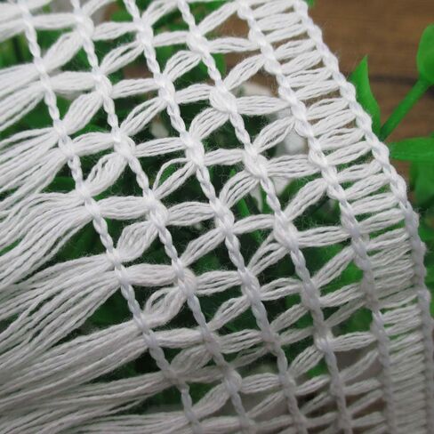 تريمس كرافت شراشيب دانتيل بيضاء بعرض 4 انش لتزيين الفساتين والتنورة والستائر وديكور المنزل والحرف اليدوية التي تصنعها بنفسك بطول 5 ياردة in Kuwait