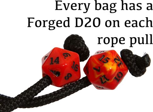 حقيبة Forged Dice Co. من حقيبة النرد التي لا نهاية لها - تحمل أكثر من 1000 نرد متعدد السطوح - حقيبة تخزين النرد مع 7 جيوب - مثالية للنرد بالجملة - جلد تنين قوس قزح in Kuwait