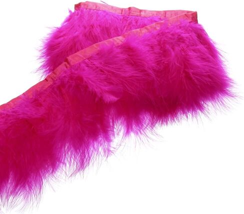 Sowder Turkey Marabou Feather Fringe Trim Pack of 2 yards(black) in Saudi Arabia