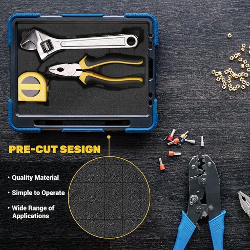 HolyMaji Pick and Pluck Pre Cubed Foam, 2 Pcs High Density Customizable Pick Apart Foam Insert, Pre Cutted Case Foam Pads for Board Game Tool Interlock Box Camera Storage Drawer, 16 x 12 x 2 inches in Kuwait