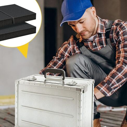 HolyMaji Pick and Pluck Pre Cubed Foam, 2 Pcs High Density Customizable Pick Apart Foam Insert, Pre Cutted Case Foam Pads for Board Game Tool Interlock Box Camera Storage Drawer, 16 x 12 x 2 inches in Kuwait