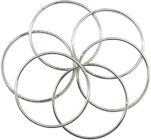 6 قطع من حلقات معدنية على شكل حرف O من PEPRMROE، حلقات صائدة الأحلام، حلقات مكرامية لصائدي الأحلام والحرف المعلقة (3 بوصة، فضي) in Kuwait