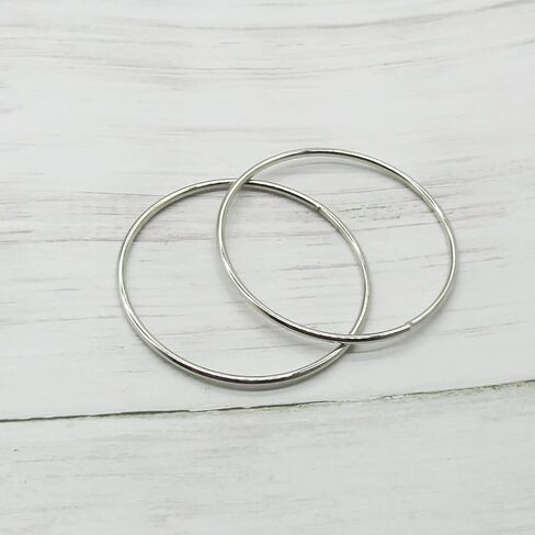 6 قطع من حلقات معدنية على شكل حرف O من PEPRMROE، حلقات صائدة الأحلام، حلقات مكرامية لصائدي الأحلام والحرف المعلقة (3 بوصة، فضي) in Kuwait