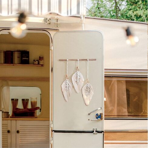 VUDECO DIY Three Leaves Macrame Kit for Beginners - 49 Yards 3 mm Macrame Supplies Cord Craft Kits for Adults Beginners Macrame Wall Hanging Kit Decor Macrame Kits Wall Hanging Macrame Accessories Set in Kuwait