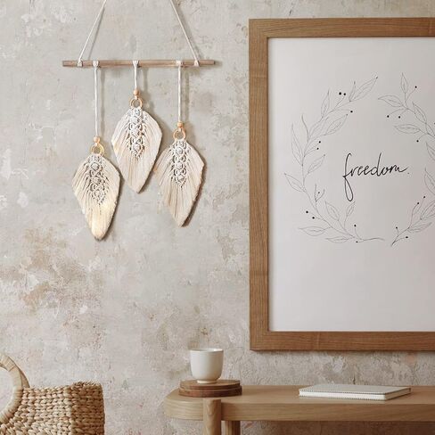 VUDECO DIY Three Leaves Macrame Kit for Beginners - 49 Yards 3 mm Macrame Supplies Cord Craft Kits for Adults Beginners Macrame Wall Hanging Kit Decor Macrame Kits Wall Hanging Macrame Accessories Set in Kuwait