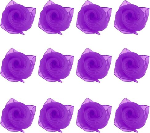 Andux 12 Pcs Dance Scarves Square Scarf for Juggling Kindergarten 24 by 24 Inches WDSJ-02 in Kuwait