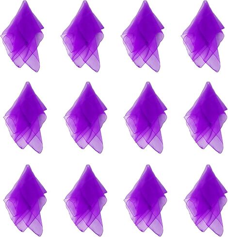 Andux 12 Pcs Dance Scarves Square Scarf for Juggling Kindergarten 24 by 24 Inches WDSJ-02 in Kuwait