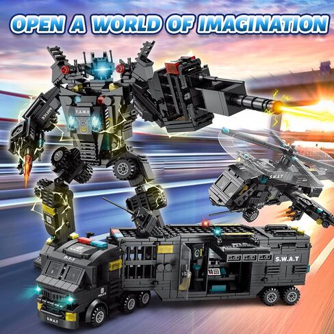 iloveee 51 in 1 Robot STEM Building Blocks Toys for Boys Age 8-12, Educational Learning Building Bricks Truck Kit, Gifts for 6 7 8 9 10 11 13 Years Old Kids, Engineering Erector Set 700PCS… in Saudi Arabia