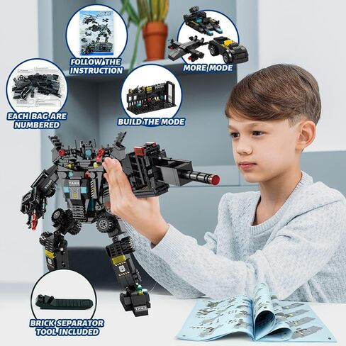 iloveee 51 in 1 Robot STEM Building Blocks Toys for Boys Age 8-12, Educational Learning Building Bricks Truck Kit, Gifts for 6 7 8 9 10 11 13 Years Old Kids, Engineering Erector Set 700PCS… in Saudi Arabia