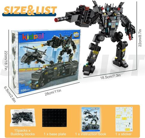 iloveee 51 in 1 Robot STEM Building Blocks Toys for Boys Age 8-12, Educational Learning Building Bricks Truck Kit, Gifts for 6 7 8 9 10 11 13 Years Old Kids, Engineering Erector Set 700PCS… in Saudi Arabia